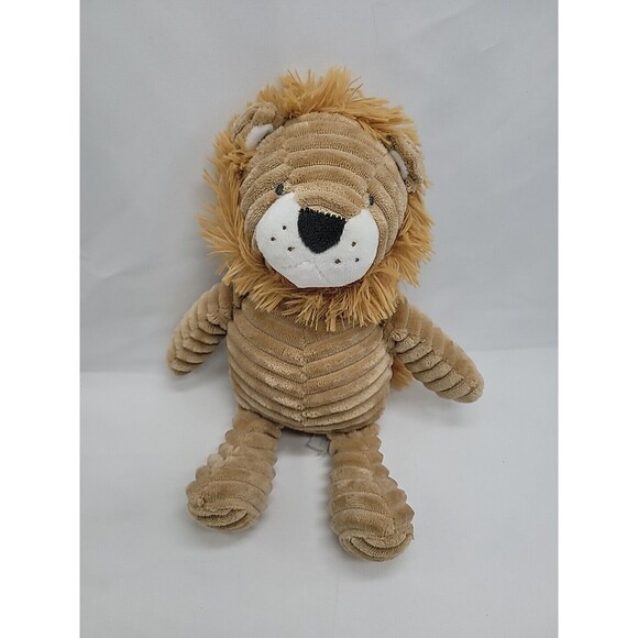 Carters Tan Brown Ribbed Textu Corduroy Plush Lion Baby Toy Stuffed Animal 11" - Picture 1 of 16